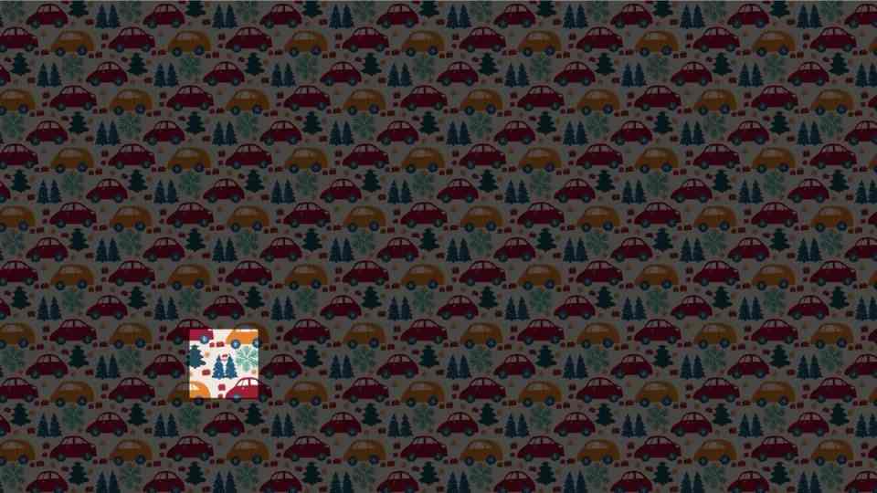 Iluzia hilară de Crăciun: doar un geniu l-ar găsi pe Moș Crăciun printre mașini în 1 minut